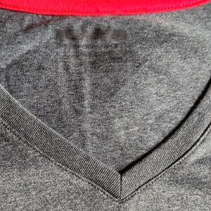 Gray V-Neck Short Sleeve Tee